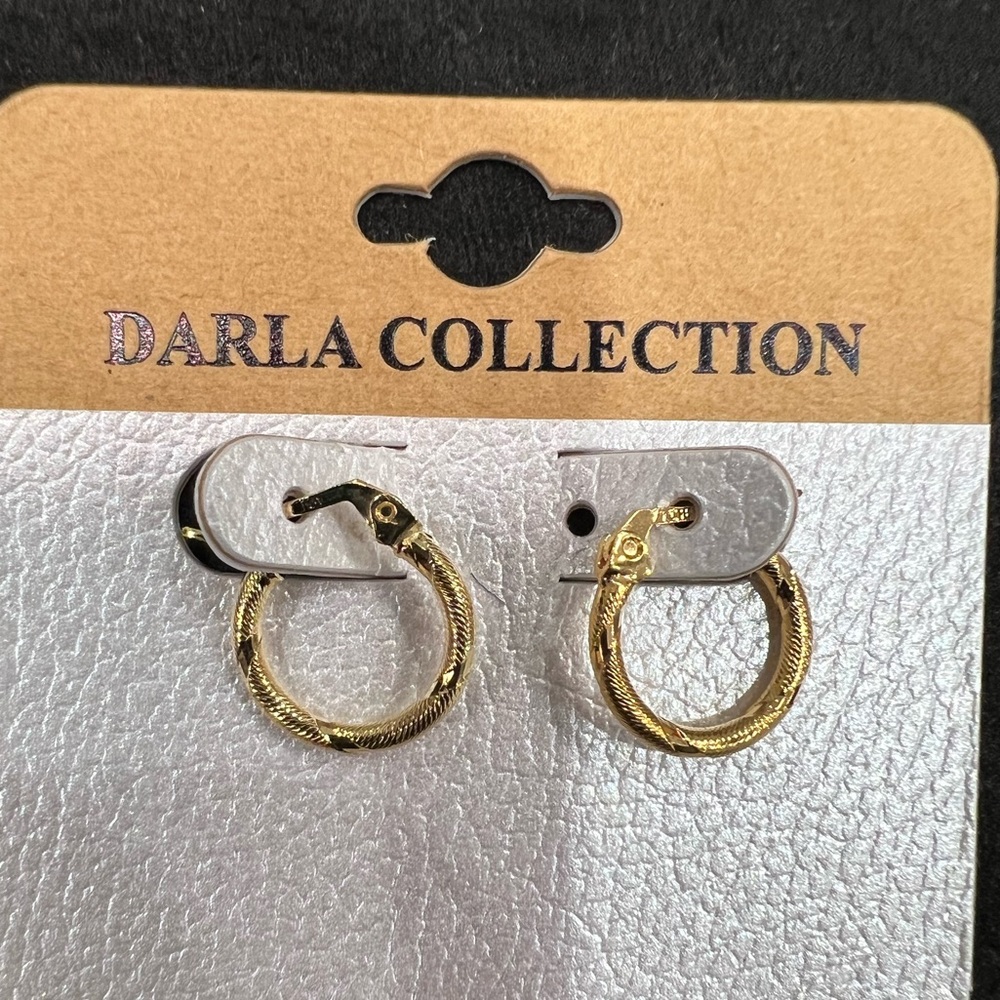 Dalia Collection Elegant Gold Hoop Earrings